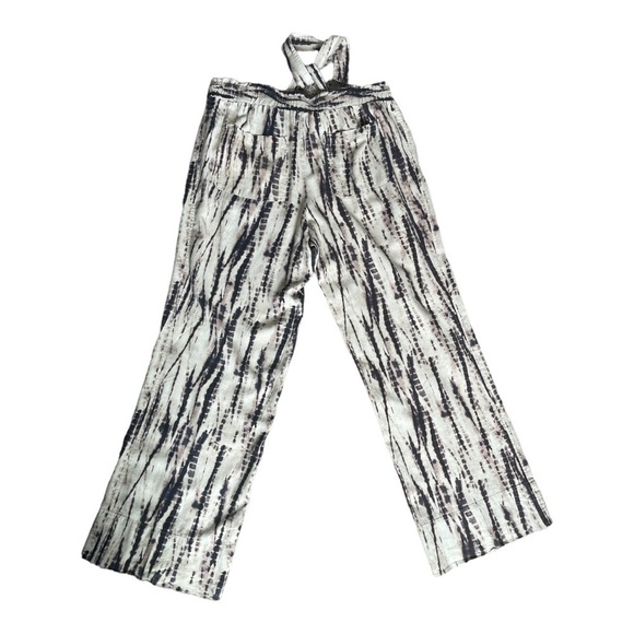 Jolt Linen Blend Tie Dye Paperbag Waist Pants | XL | 
Wide Leg - Picture 3 of 9